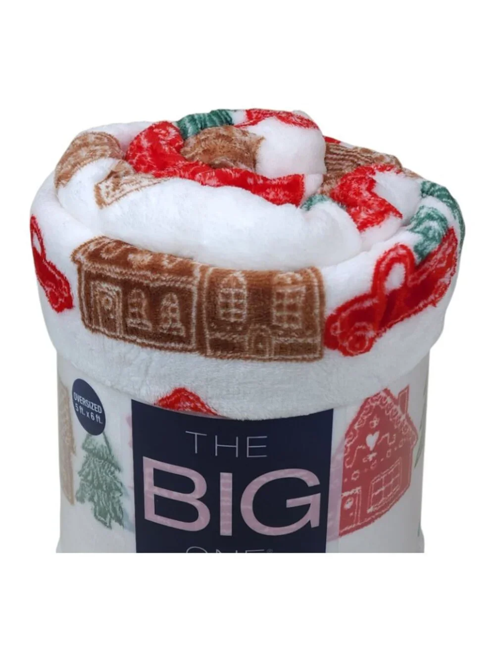 The Big One Oversized Plush Throw Blanket Holiday Design 5' x 6' Tawny Brown